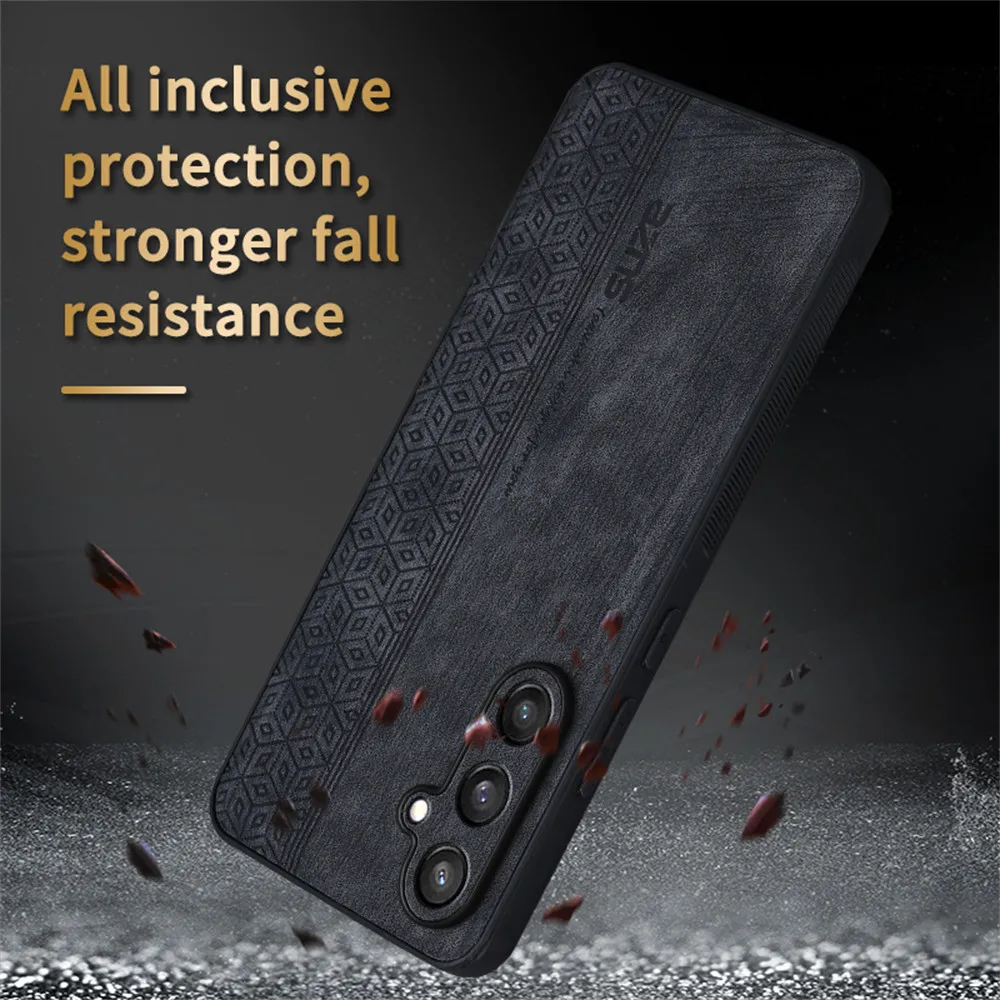 For Samsung Galaxy S24 Plus Back Cover Skin Feel Shockproof Leather Phone Case For Galaxy S24 Plus Coque Capa Bumper ケース