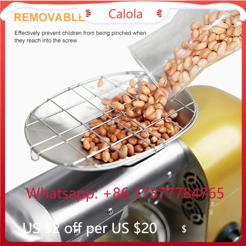 Popular Mini Home Oil Expeller, Cold Press Machine for Sunflower Peanut Mustard Coconut Virgin Oil Extraction