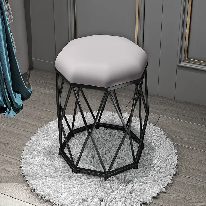 Modern Manicure Makeup Soft Chair Nordic Ins Dressing Stool Home Furniture Shoe Changing Stools Living Room Ottomans