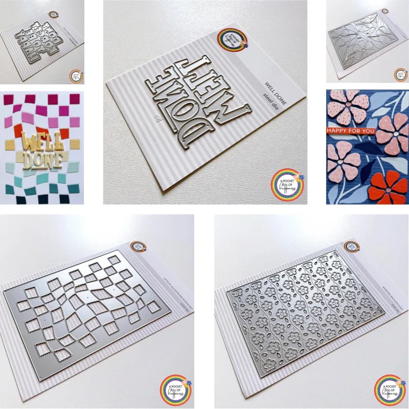 Don't Forget to be Happy Metal Cutting Dies Slimline Essentials Scrap Booking Card Stencil Cut Die for DIY Handmade Card Crafts