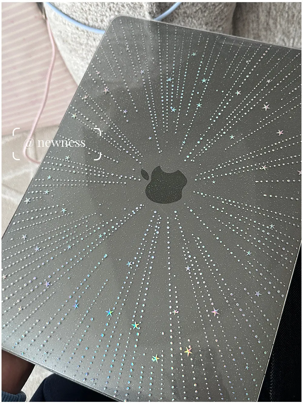 Dots Line Star Glitter Shining Laptop Case For Macbook Air 13.6 M4 NEO 15 M3 Hard Cover For Mac Book Pro 13 M1 M2 14 M4 M5 16