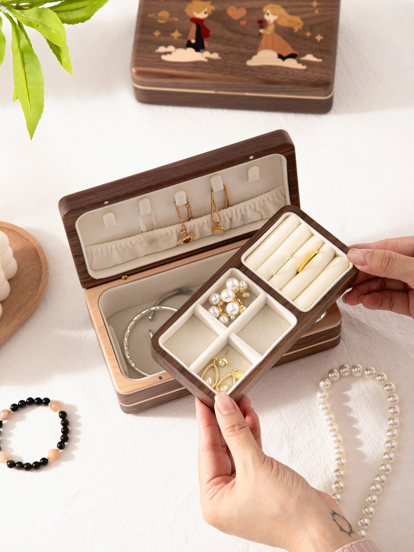 portable-black-walnut-wood-jewelry-box-multi-layer-separator-for-rings-necklaces-earrings-engagement-gift-storage-organ