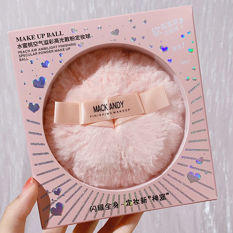 New Hot Shiny Highlight Honey Powder Plush Ball Puff Shiny Facial Highlights Body Loose Powder Ball Bling Shinny Cosmetics