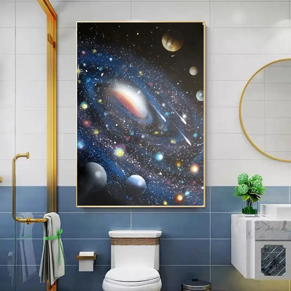 Universe Space Poster Sticky HD Quality Wall Art Retro Posters for Home Kawaii Room Decor