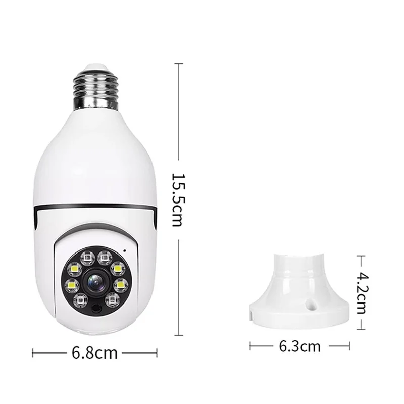 

Light Bulb Camera HD Night vision Intelligent network monitoring 360-degree rotation E27 wifi camera