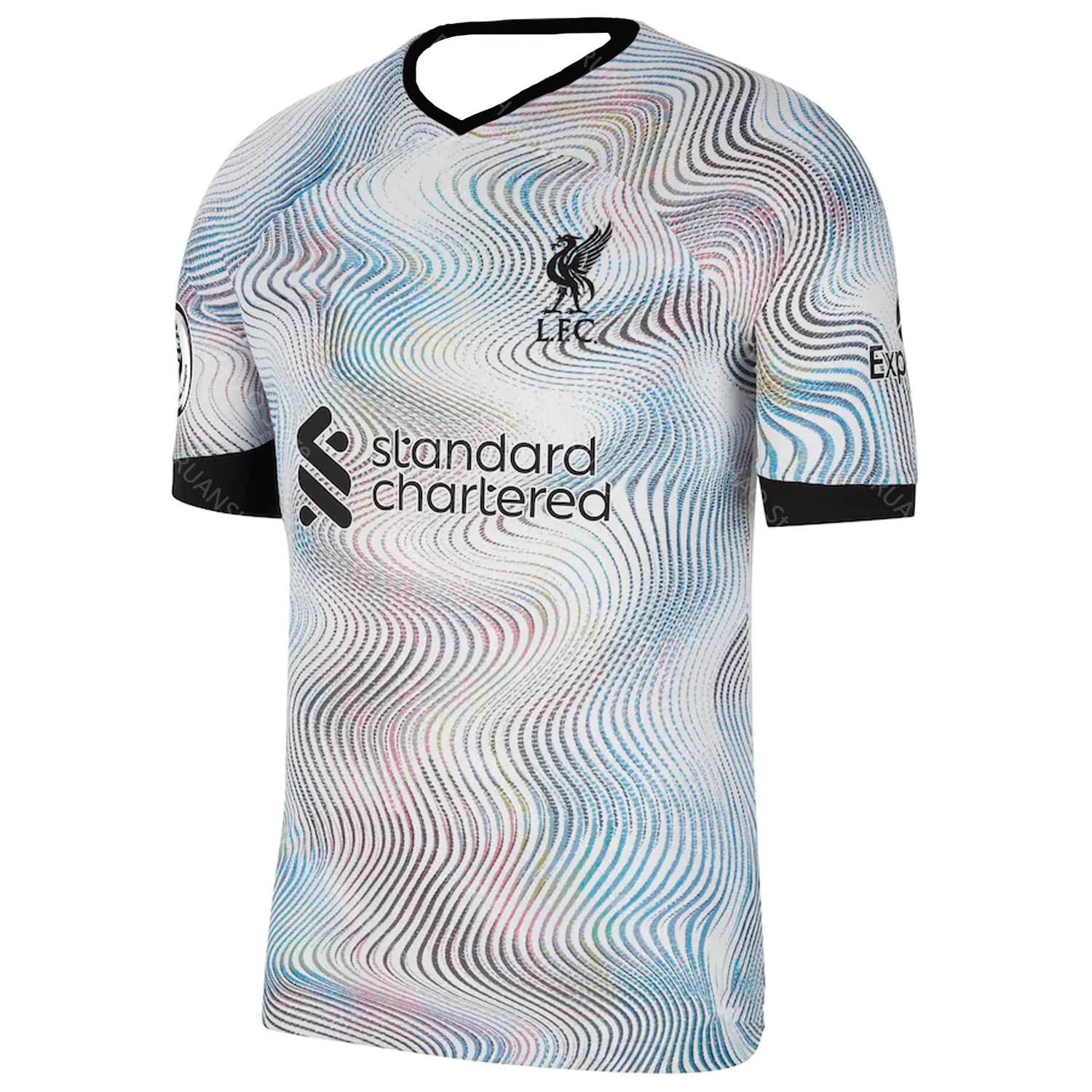 2024/25 otoño nuevo estilo llegada camiseta con estampado de letras moda hombre mujer camiseta de fútbol equipo nacional de Liverpool camiseta de fútbol blanca