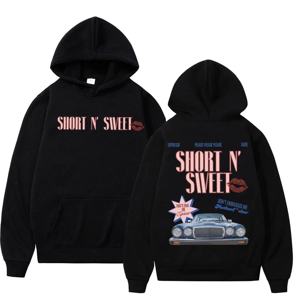 Sabrina Carpenter Short N' Sweet Graphic Hoodie Men Women Fashion Vintage Hooded Sweatshirts Rock Hip Hop Oversized Pullovers