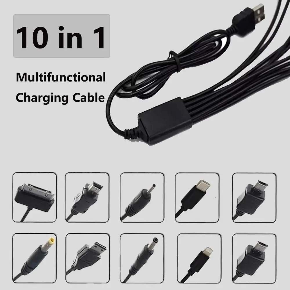 10 in 1 Multi Charging Cable Multiple Charging Cord Charging Cable with 10 Ports for Charging Cell Phones Speaker MP3 MP4