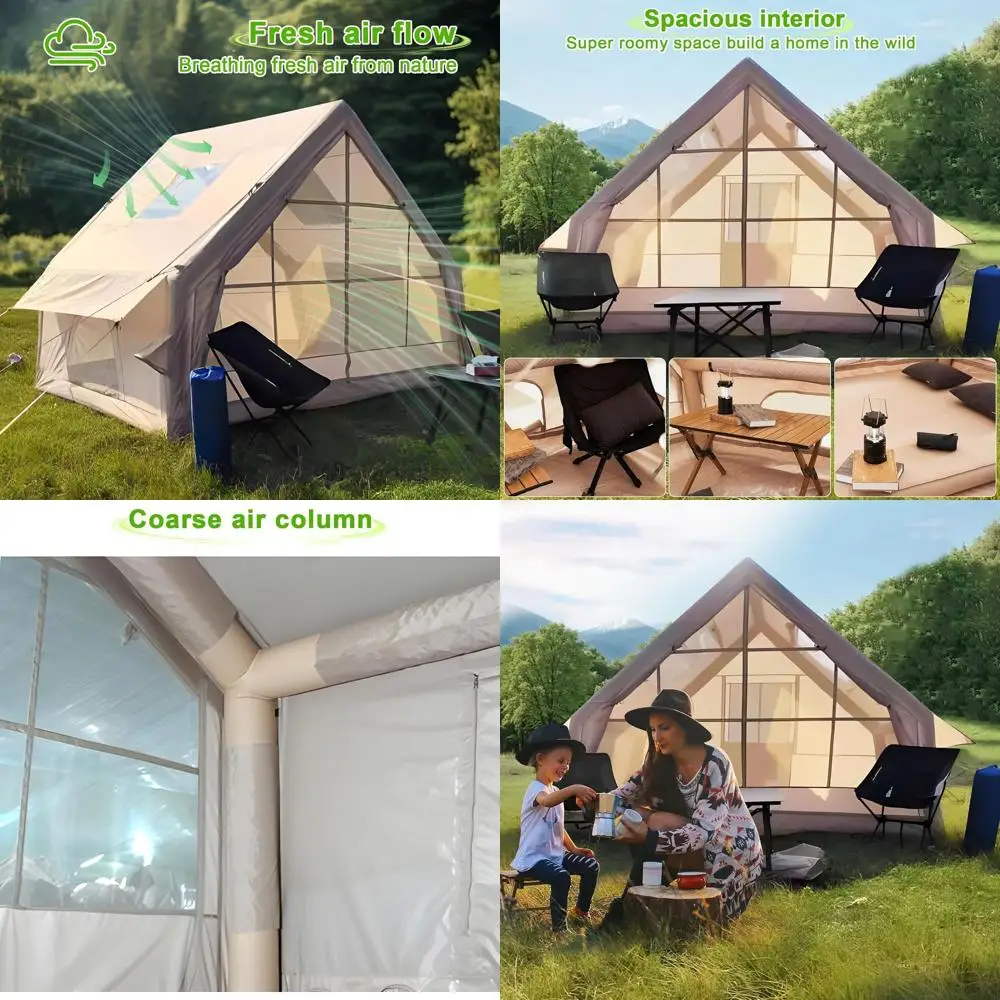 

Portable 1-6 Person Inflatable Camping Tent | Quick Setup, Waterproof, Windproof, Ideal for Outdoor Adventures