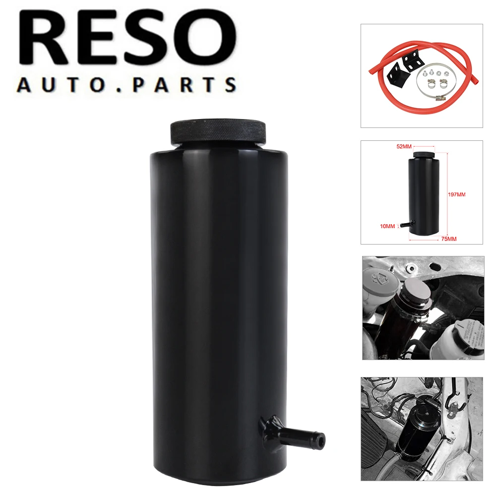 

RESO--Car Radiator Coolant Tank Cooling Catch Bottle Reservoir Coolant Expansion Tank Overflow Oil Catch Tank Universal 800ml