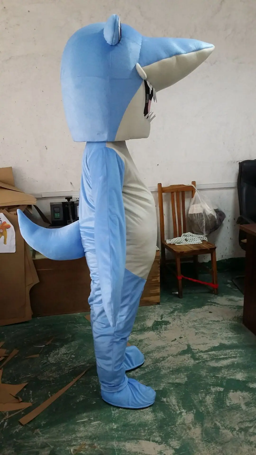 ChristmasShark Mascot Cartoon Costumes Plush Doll Walking Props Doll For Halloween Christmas Party