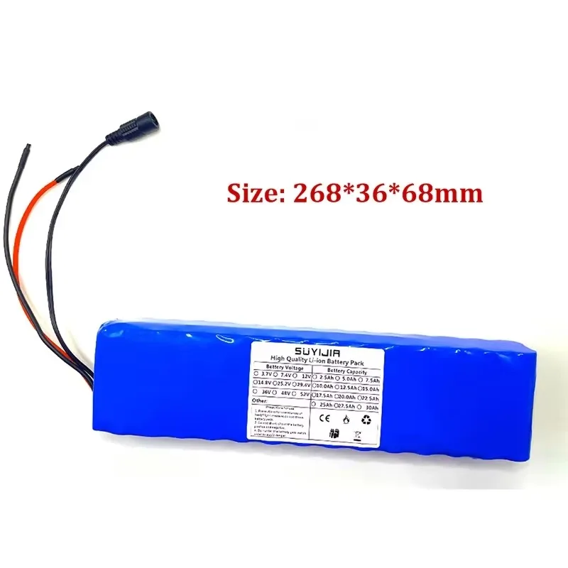 24V Electric Bicycle Battery Pack 7S4P 18650 10000mAh Rechargeable Li-ion Batteries Built-in BMS for Model Airplanes Power Tools