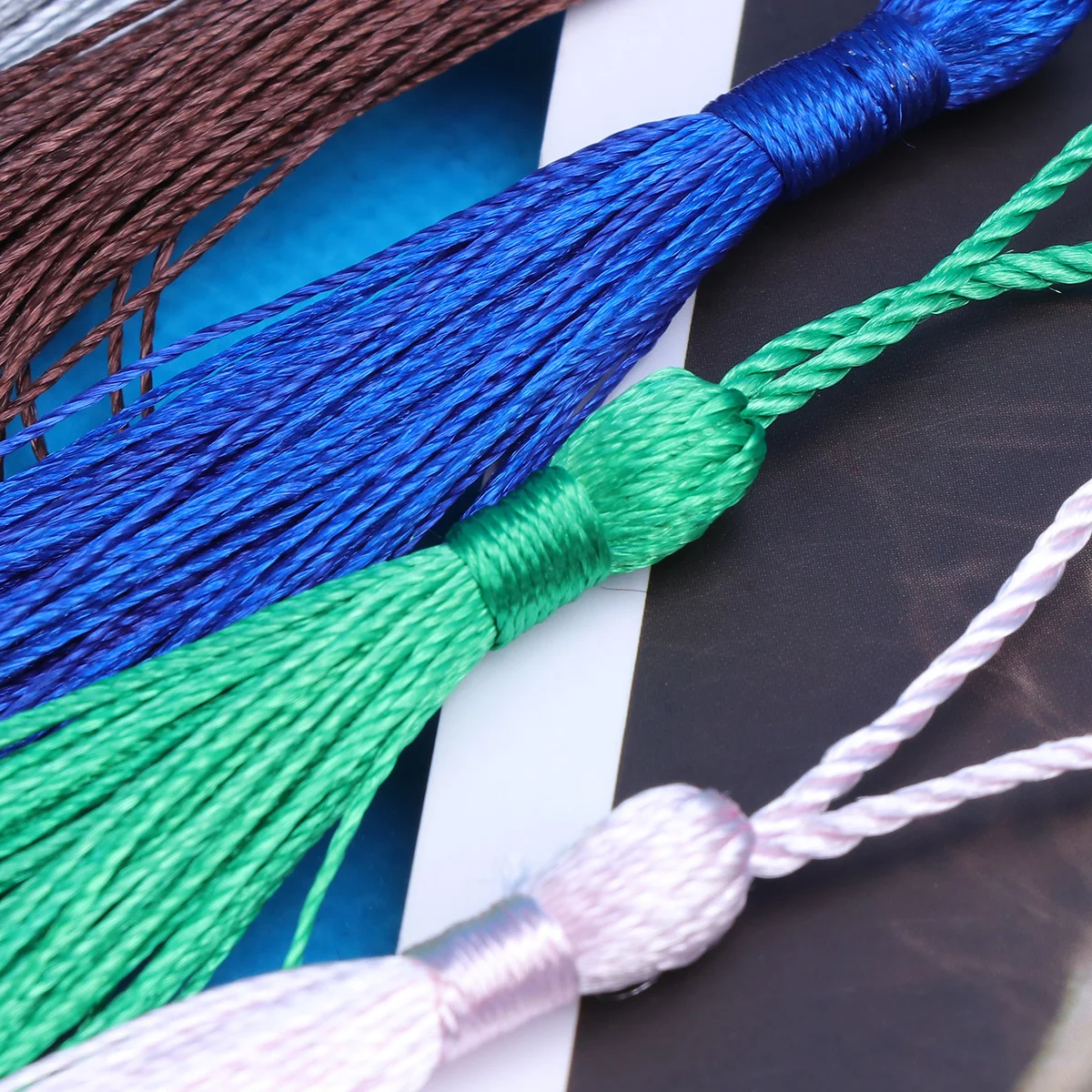 

24Pcs Creative Bookmark with Tassel Blank Design for Journaling Notes Learning Progress Tracking Khaki Paper Book Mark