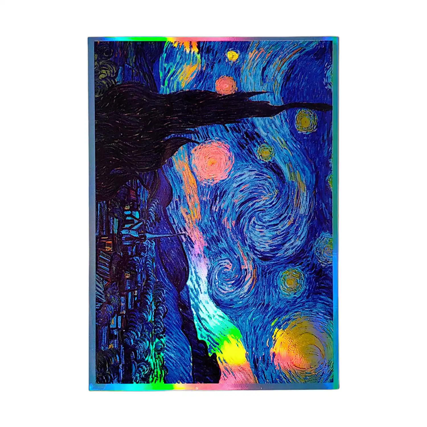 

63x90mm 50PCS Holographic Card Sleeves YGO Card Sleeves Illustration Anime Protector Card Cover for Board Games Trading Cards