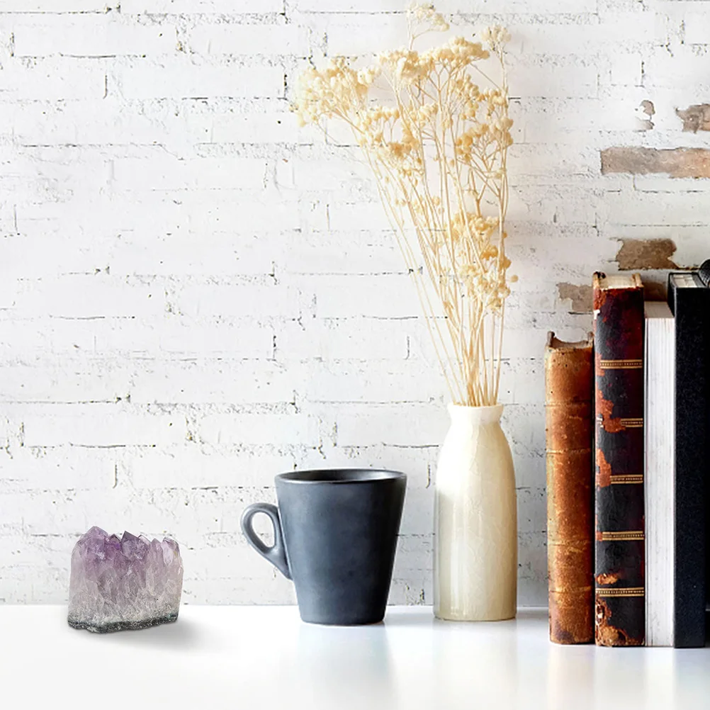 

2 шт., аметист, грубый камень, блок, натуральные яркие драгоценные камни, настольный домашний декор, хрустальный орнамент для DIY ювелирных изделий, личные