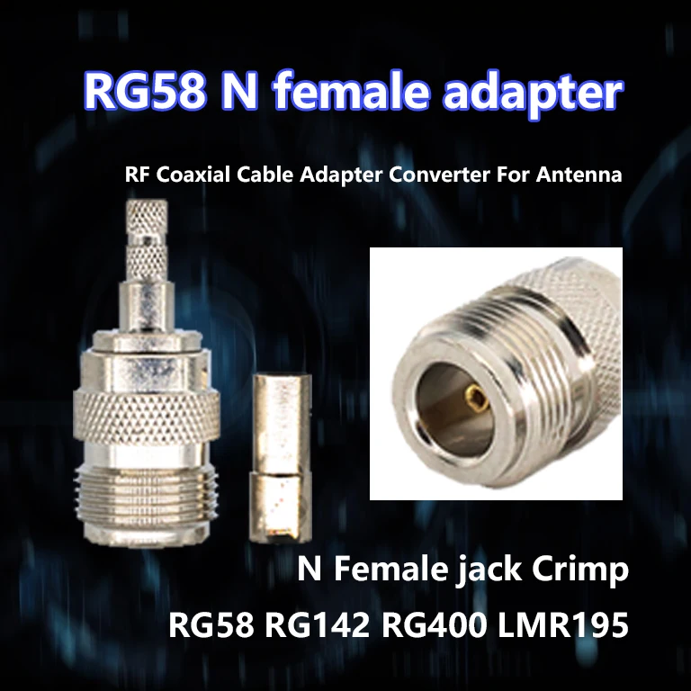 NRF Coaxial Cable N Female to RG58 RG142 RG400 LMR195 Plug Connector Wholesale durable repairs Converter Adapter for Antenna