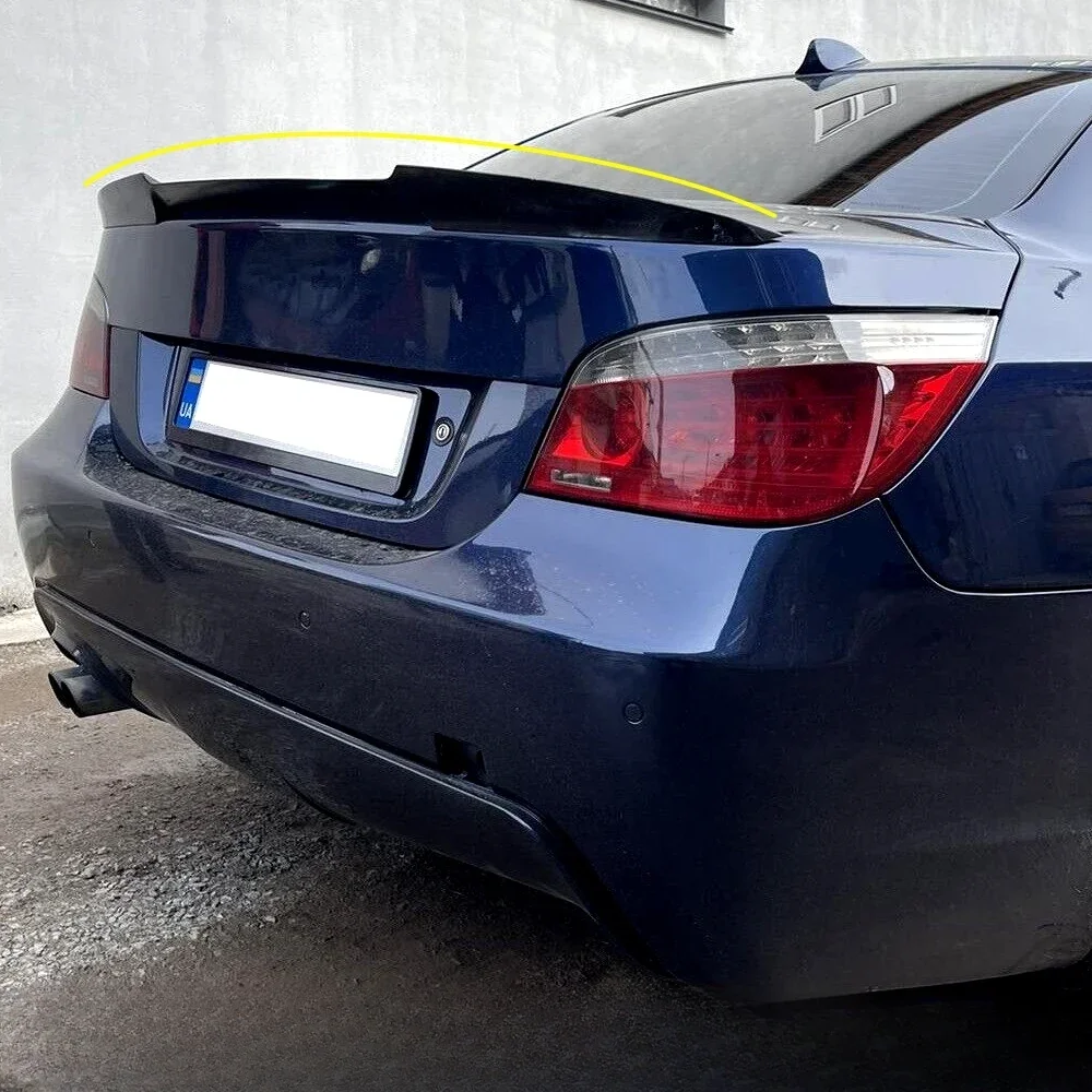 Car Rear Trunk Spoiler Splitter Tail Wing for BMW 5 Series E60 M4 Style 520i 520d 525i 530i 530d 2004-2010 Body Kits Accessories