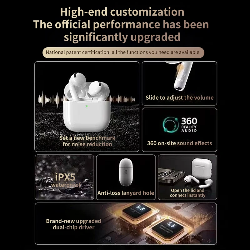 2025 New Bluetooth Earphones True Wireless High Sound Quality Sports In Ear Style HiFi Sound Low Latency for IPhone Android image 5