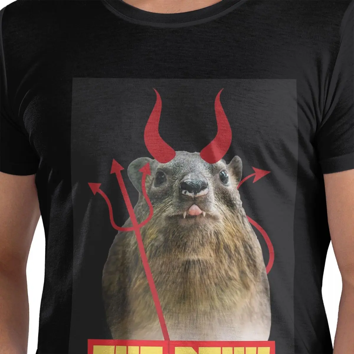 

Rock Hyrax Devil 100% Cotton T-Shirt Men's Funny T Shirts Men O-Neck Short Sleeve S-6XL