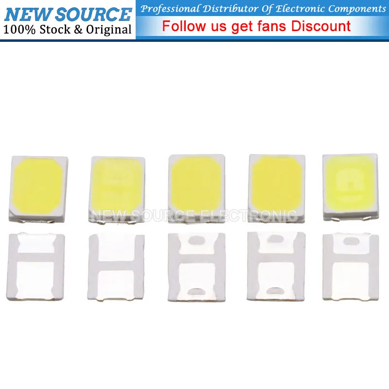 100pcs High Brightness SMD LED 2835 1W 0.5W 0.2W White 3V 6V 9V 18V 36V 150MA/100MA/30MA/60MA/80MA 6000-6500K new source