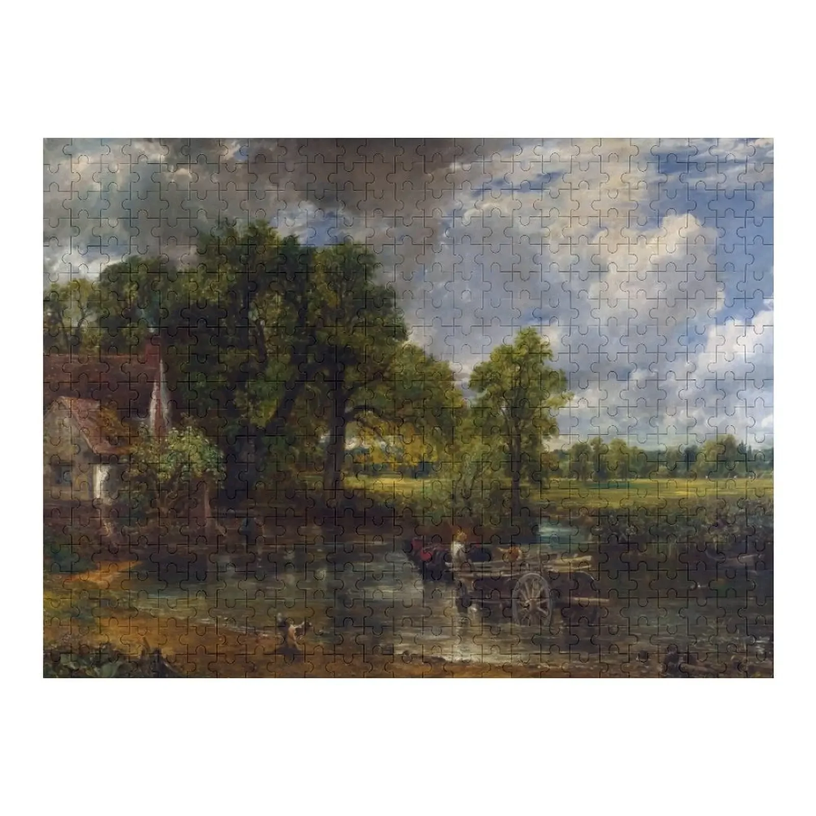 

John Constable - The Hay Wain Jigsaw Puzzle Personalized Wood Animals Scale Motors Customizable Gift Puzzle