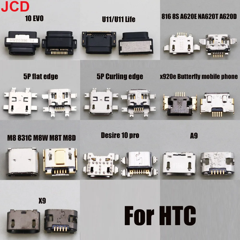 Port de charge micro USB connecteur Jack pour HTC U11/U11 + U-3w Desire 10 pro A9 X9 A620E NA620T A620D M8 831C M8W M8T M8D