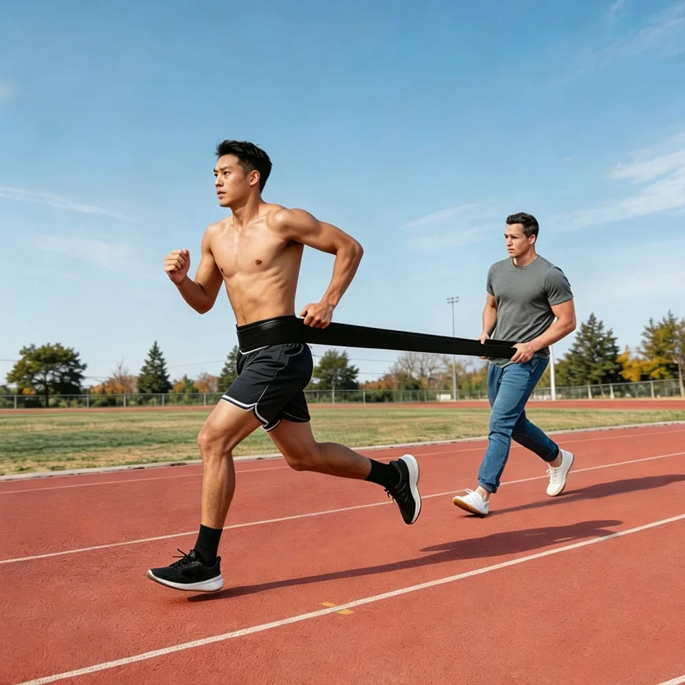 76 Inch Extended Knitted Resistance Bands Training Belt,Field Running Leg Strength Portable Fitness Exercise Training Equipments