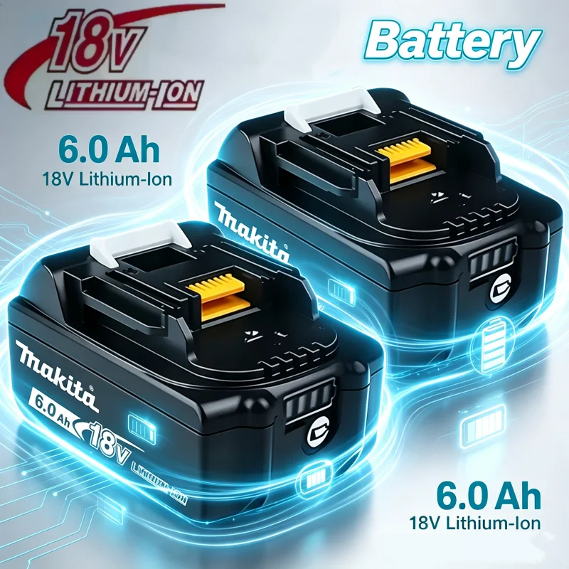 18V 6.0Ah Makita Battery Original Lithium ion Rechargeable Battery 18V 6.0Ah Replacement Battery BL1860 BL1850 BL1860B DDF487
