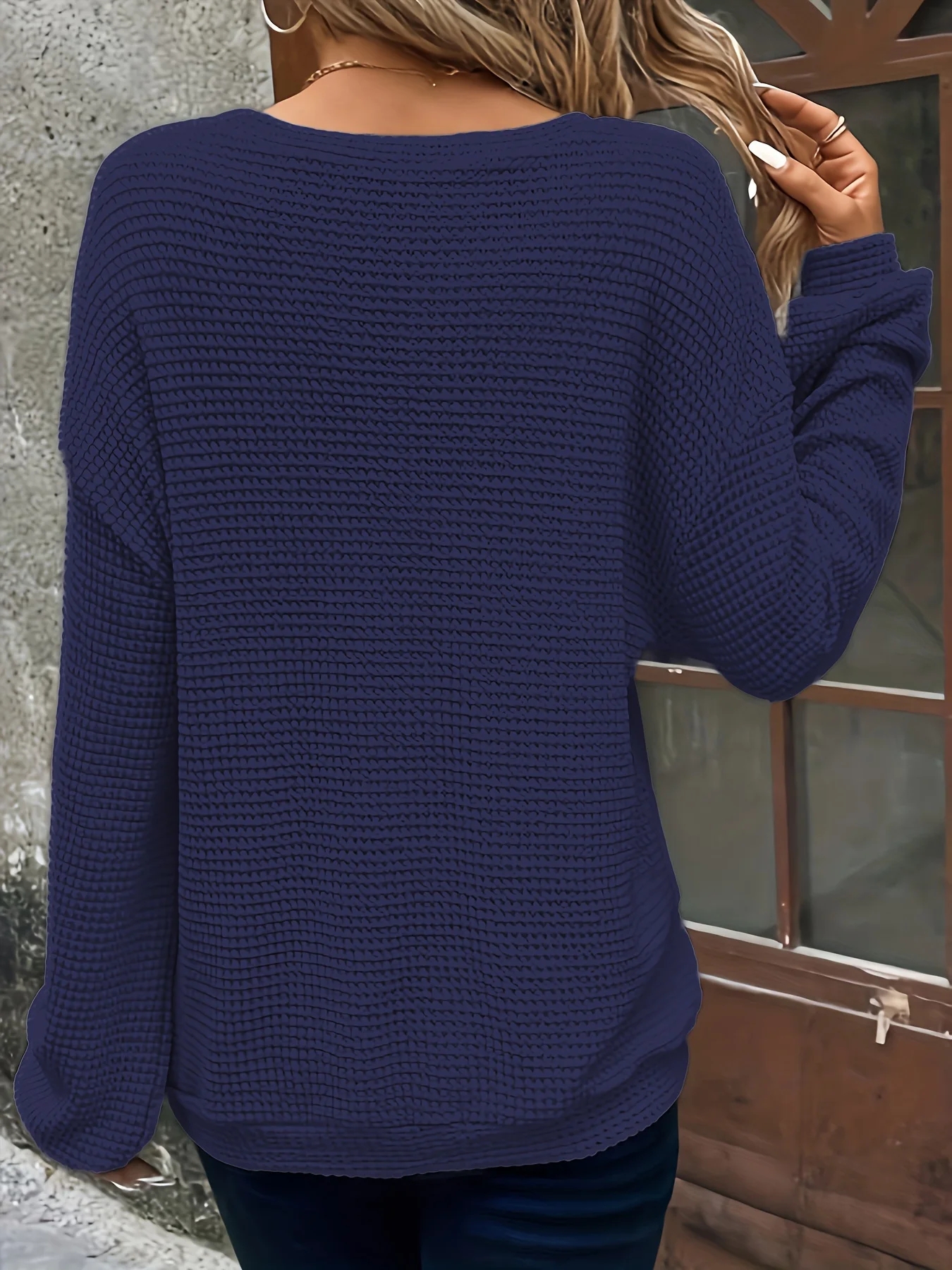 Gemütlicher Strickpullover für Damen in Übergröße – Lässiger Komfort für jeden Anlass – Detail 8
