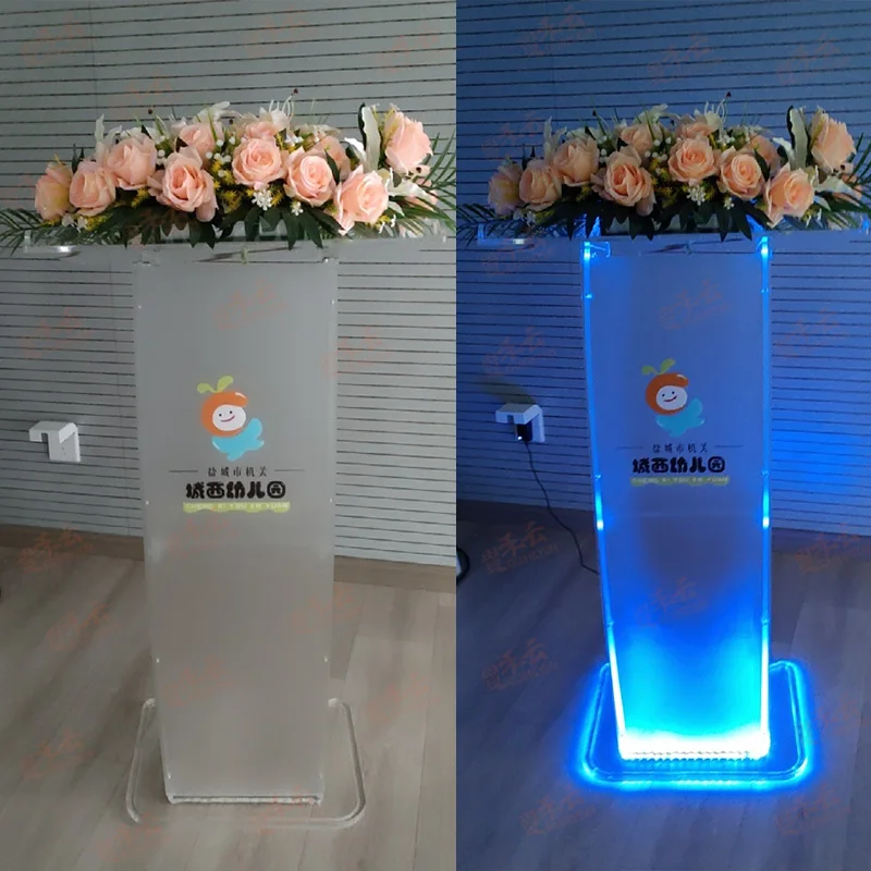 Crystal transparent matte podium Acrylic podium Luminous parking