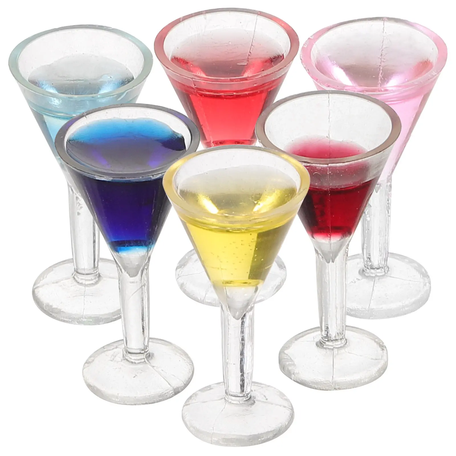 

6Pcs Mini Cocktail Glasses Beautiful Miniature Wine Goblets Micro Landscape Accessories Home Decoration Photography Props