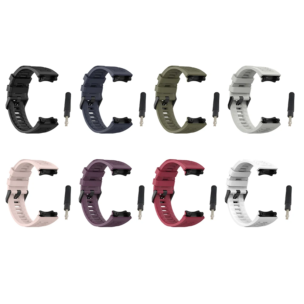 สายรัดข้อมือซิลิโคนเครื่องมือนาฬิกาสร้อยข้อมือกีฬา Watchband สมาร์ทนาฬิกาอุปกรณ์เสริมสําหรับ Amazfit T-Rex 2 A2169