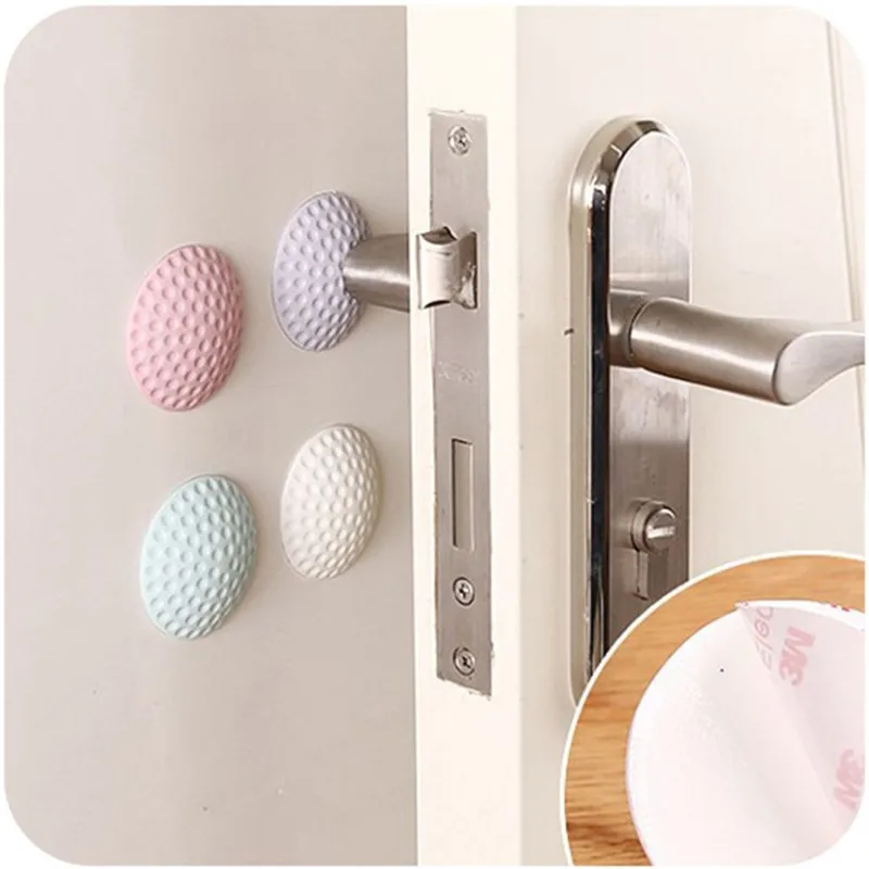 1 Pcs Thickening Mute Door Fenders Rubber Handle Door Lock Protective Pad Wall Decor Sticker Anti-collision