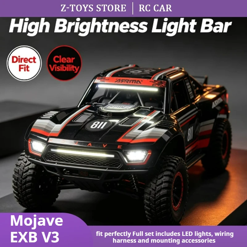 ARRMA Mojave EXB V3 Kingcar LED Light Kit Waterproof No-Damage Install 1/7 Desert Truck RC Upgrade Accessories