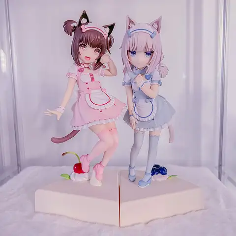 18CM 애니메이션 NEKOPARA 그림 chocola 및 바닐라 귀여운 스탠드 애니메이션 모델 장난감 선물 컬렉션 장식 장식품 PVC