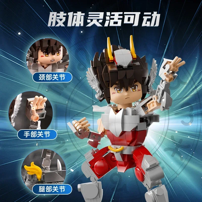 Saint Seiya Building Blocks Anime Figure Desktop Decoration Puzzle Assembling Model Toys Birthday Gifts for Boys and Girls