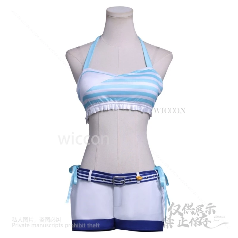 Gura Saba Cosplay Shark Costume Game VTuber Holo Live Sameko Blue Kawaii Ears Tail Outfits Wig Women Roleplay Halloween Party