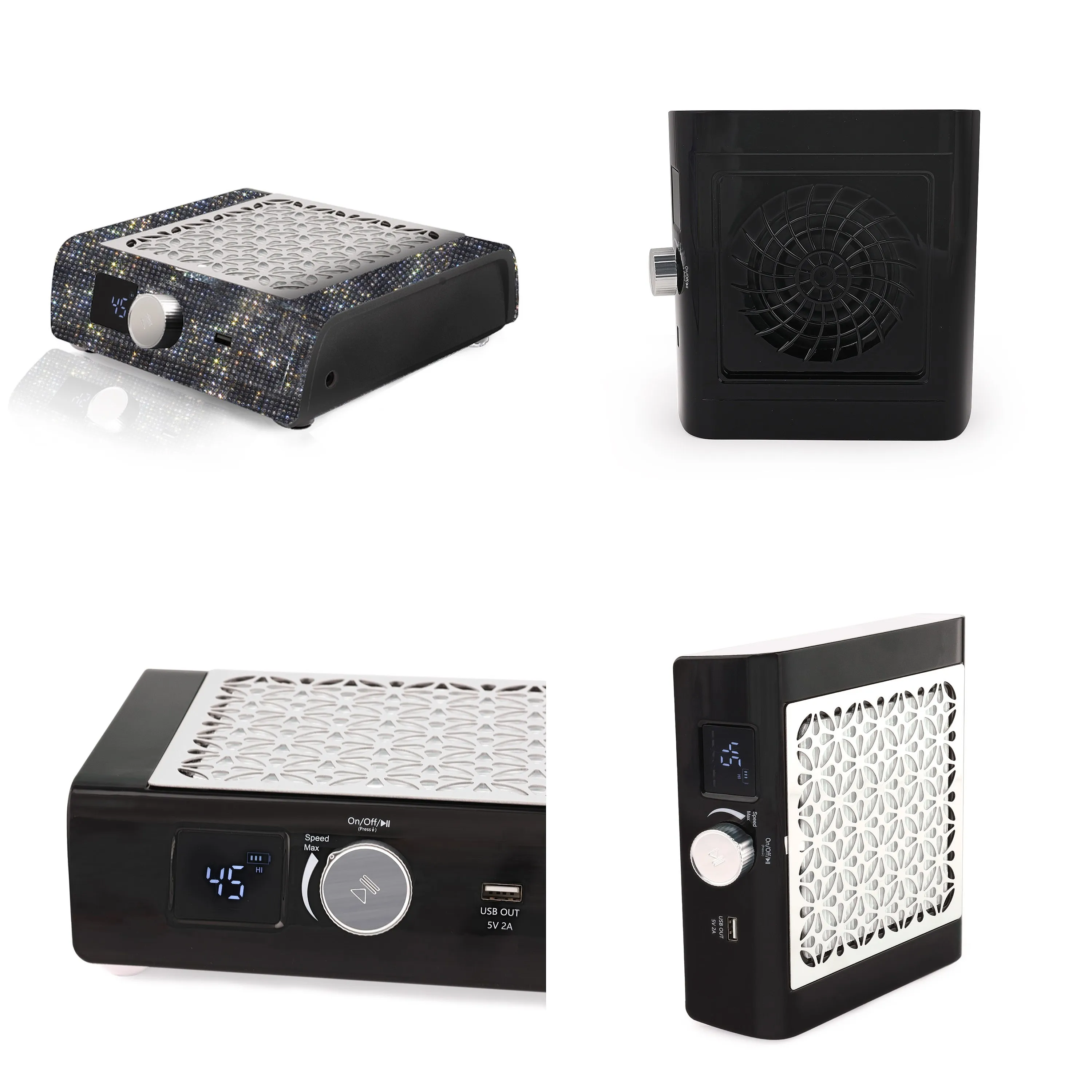 Professional High Power 85W Vacuum Cleaner Nails Dust Collector With Rhinestones for Beauty Salon