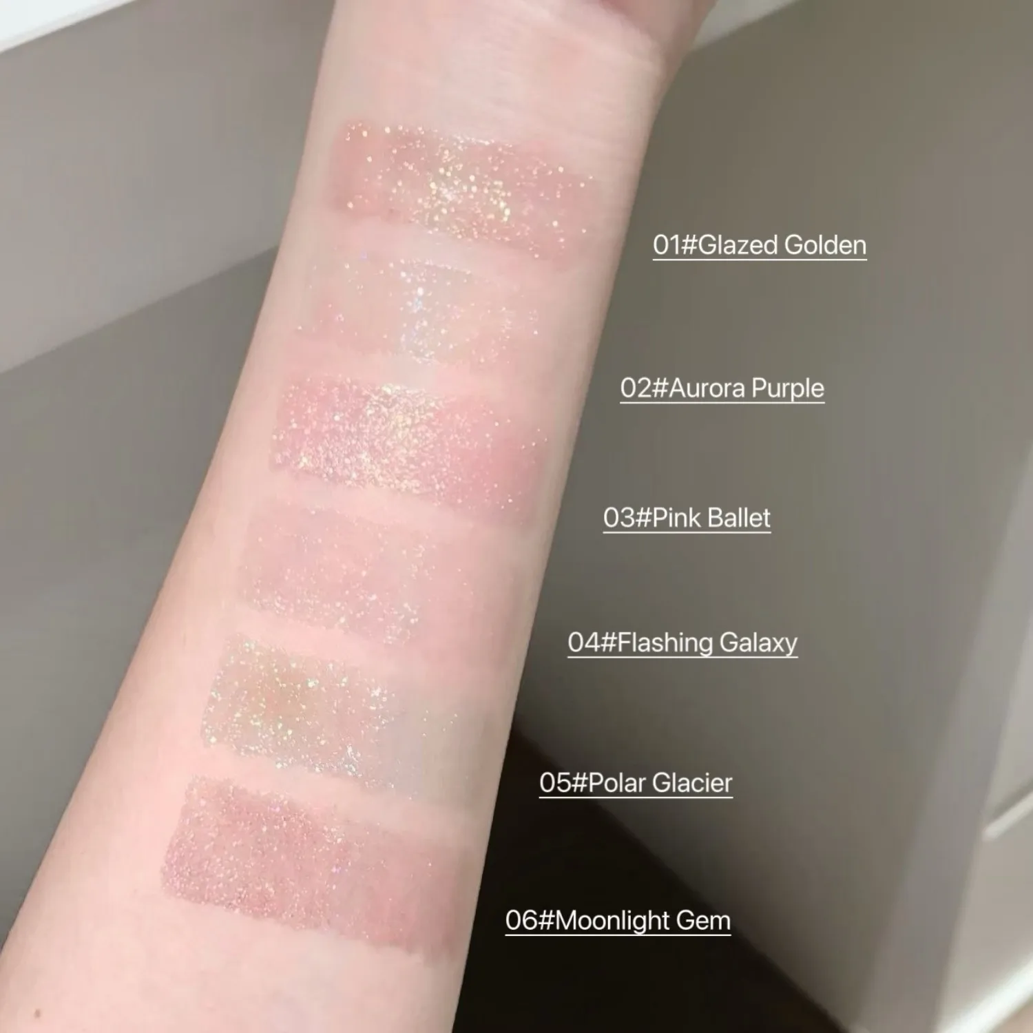 مجموعة ملمع شفاه مرآة لامعة من شاكينيو، ملمع شفاه خفيف لامع مائي 6 ألوان، ترطيب مرطب، يدوم طويلاً