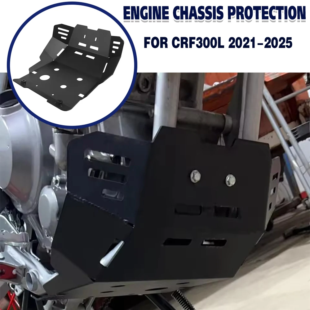 

Motorcycle Under Engine Chassis Protector For HONDA CRF300L CRF 300L CRF300 L 2021-2025 2024 Skid Plate Belly Pan Guard Cover