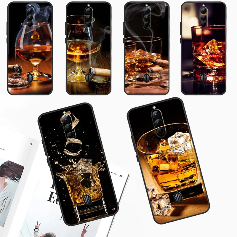 Cigar Whiskey Ice Drink Case For ZTE Nubia Red Magic 9 Pro 8 8S Pro Plus Red Magic 6 7 6S 7S Pro 5G 5S 6R Cover