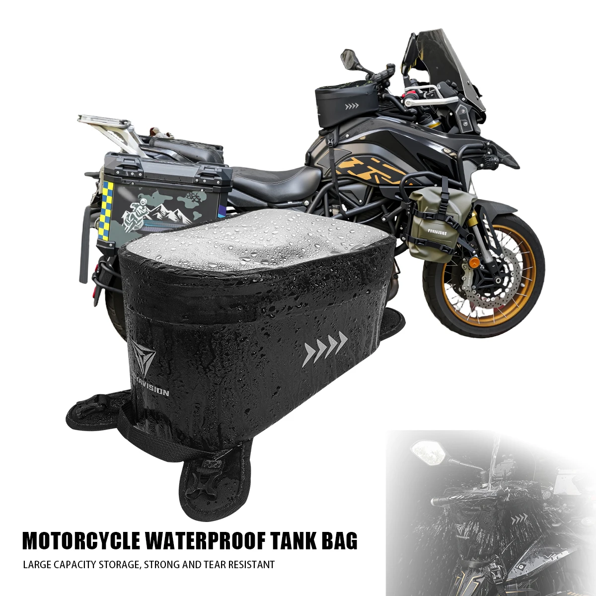 Motorcycle Tank Bag For Tiger Sport 660 800 2025 Tiger 900 1200 Carrier Luggage Tool Bag Travel Backpack Waterproof Storage Bags