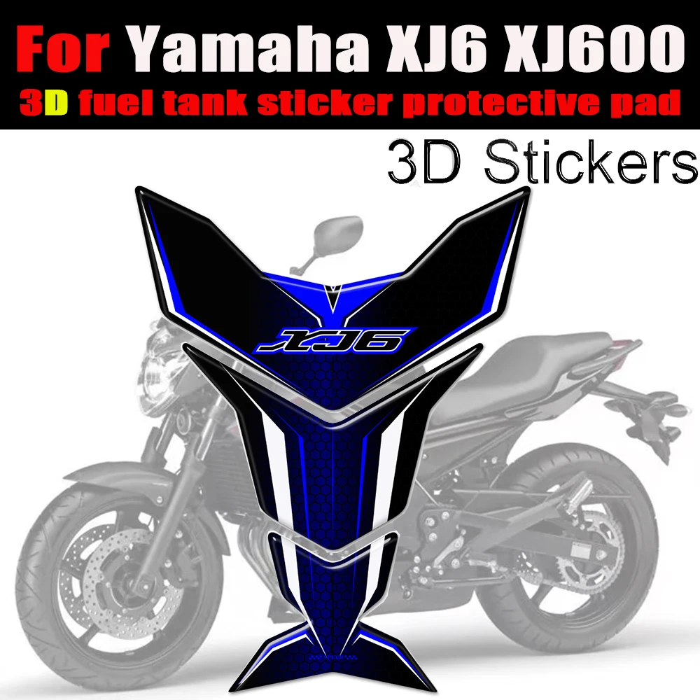 

For Yamaha XJ6 XJ600 XJ 600 Diversion Tank pad Protector Fuel Fish Bone 3DStickers Emblem Badge Logo Motorcycle TankPad