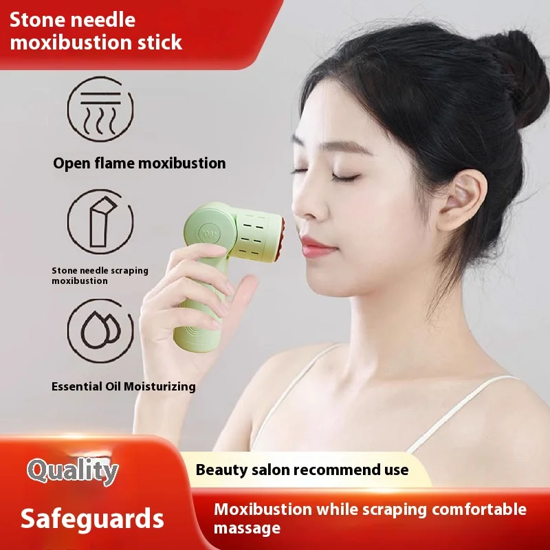 Moxibustion Scraping Massager Instrument Portable Intelligent Health and Wellness with Stone Moxibustion Scrap Board Accessories