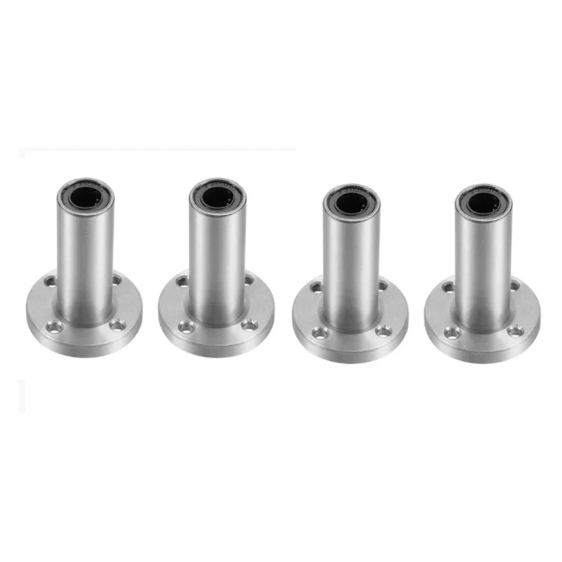 4PCS 8mm LMF8LUU Long Type Round Flange Coupling Linear Motion Bearing, Slide-A51M