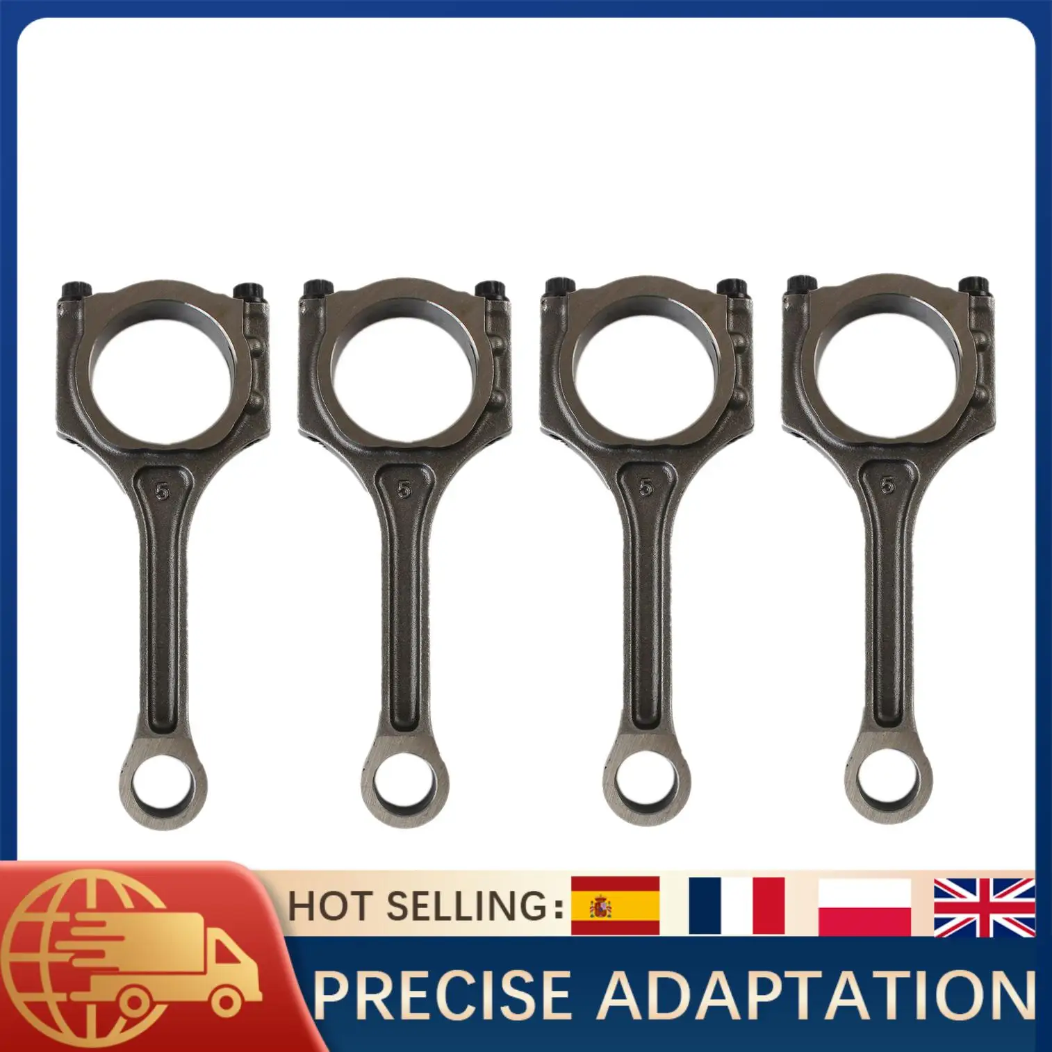 

4PCS Connecting Rod 23510-25240 For Hyundai Sonata Santa Fe Tucson IX35 Kia Sportage Sorento Optima Forte 2.4L G4KC G4KE