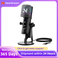 NearStream Condenser USB Microphone Desktop Plug-and-Play Professional Mic pc for Gaming Streaming podcast studio Recording