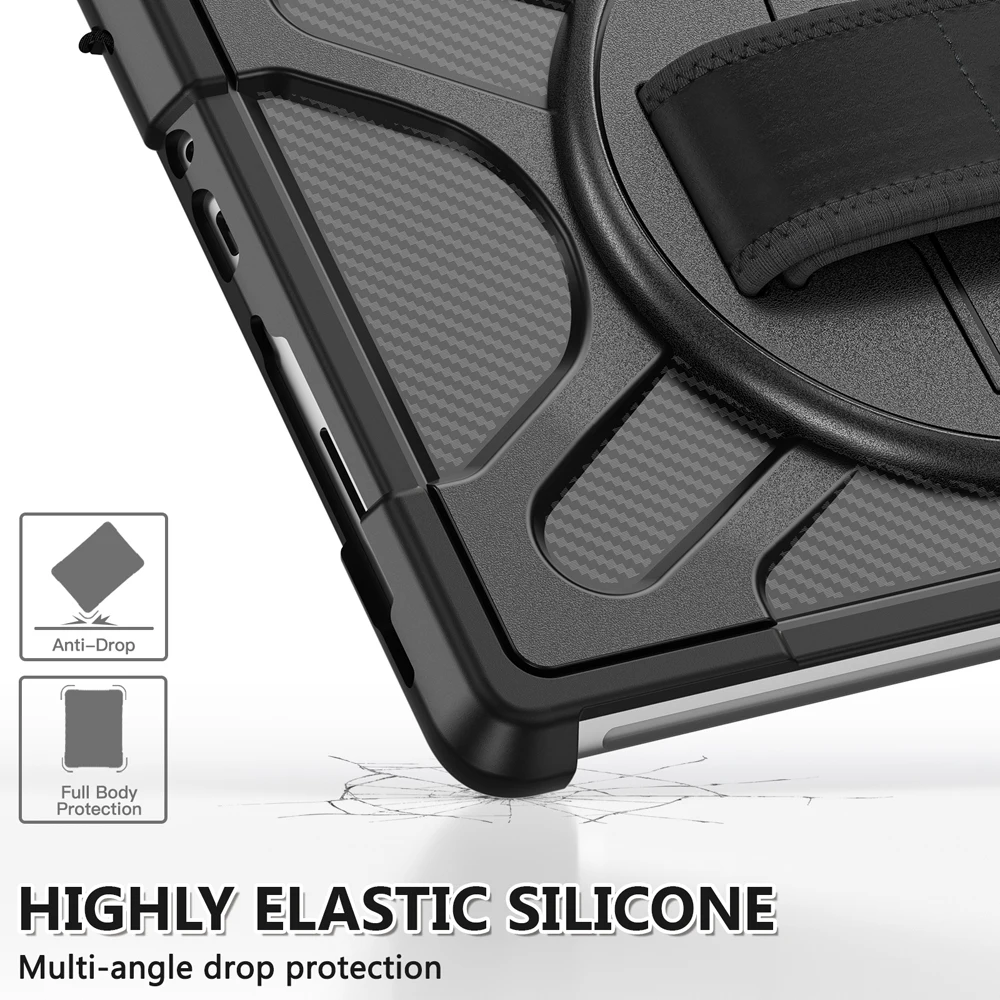 

10.5'' Surface Go2 Go3 Tablet Cases for Microsoft Surface GO 3 2 1 Case Cover Coque Shockproof TPU Bumper Rotate PC Stand Shell