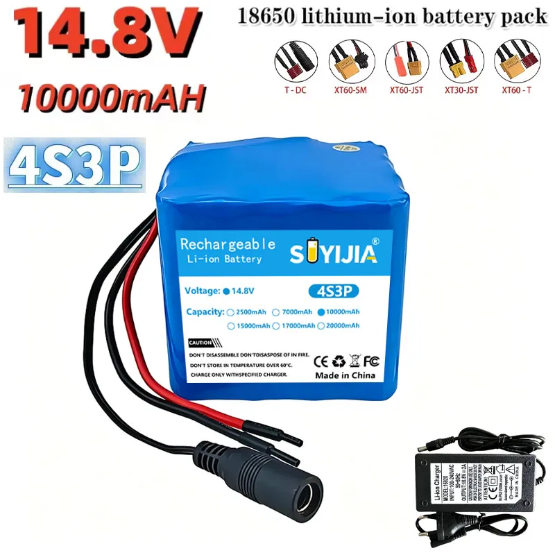 4S3P 14.8V 10Ah BMS Lithium Battery Is Widely Used in Scooters, Tricycles and Other Automobiles. 4S3P 12V 10Ah BMS