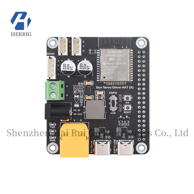 

Micro Snow Bus Servo Driver Board with ESP32 Main Controller, 9~25V Wide Voltage Input, USB/UART Communication